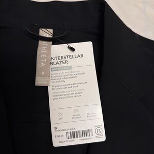 Athleta Black Women's Blazer with Zipper Pockets